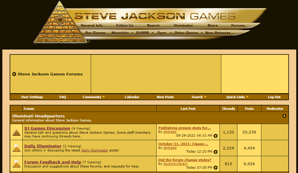 Restore Darker Colors on the SJG Forums