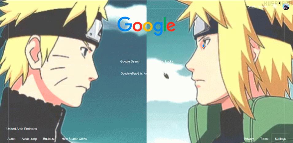 Naruto and Minato animated google theme