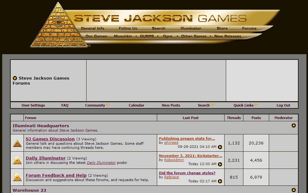 Gray Colors on the SJG Forums