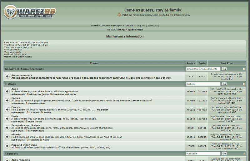 Warez-BB DeviantArt Theme