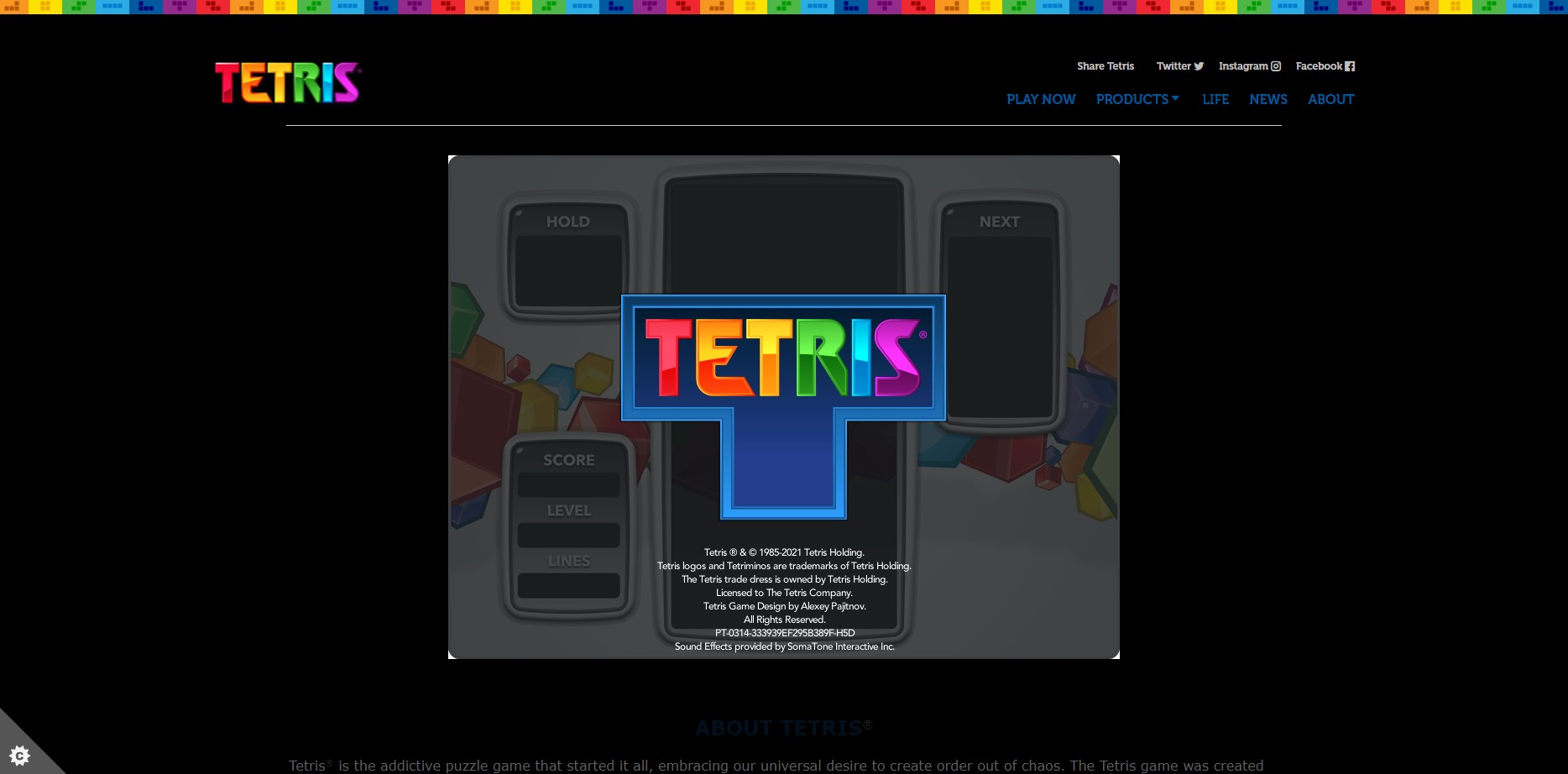 Tetris Dark Page(Black)