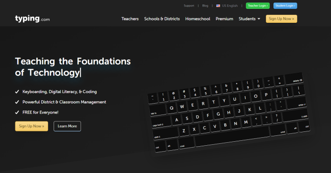 Typing.com - Dark Mode