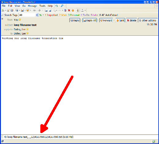 Tb - stop truncating long attachment file names