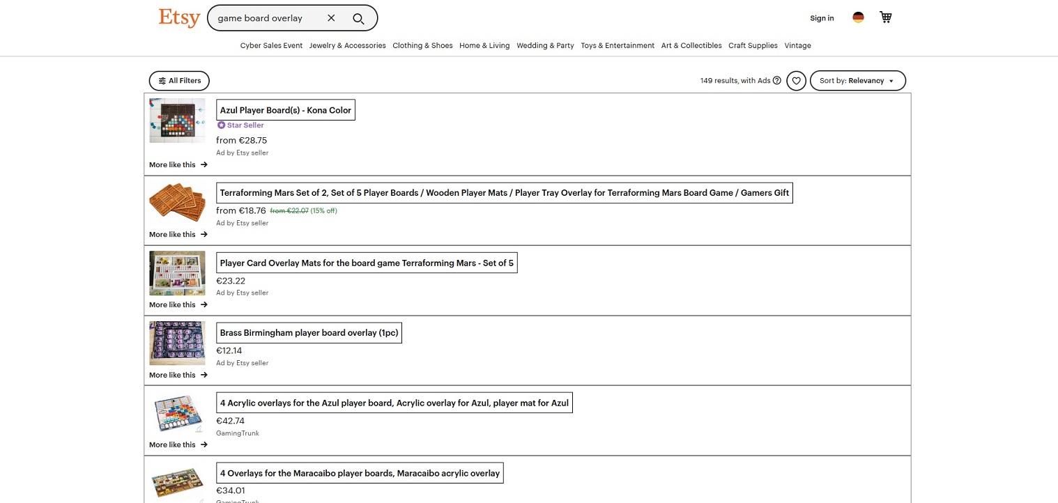 Etsy - Alternative Listing