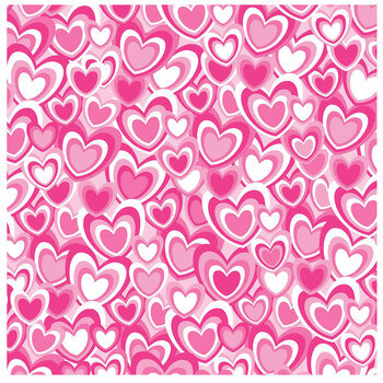White Outlined Pink hearts