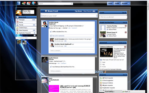 New Facebook Theme 2010 Black edition