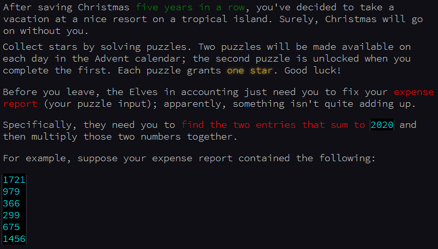 Advent of Code - Clearer highlights