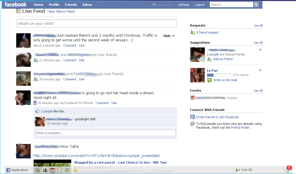 Facebook Stylish - Transparent - Static Menu Bar