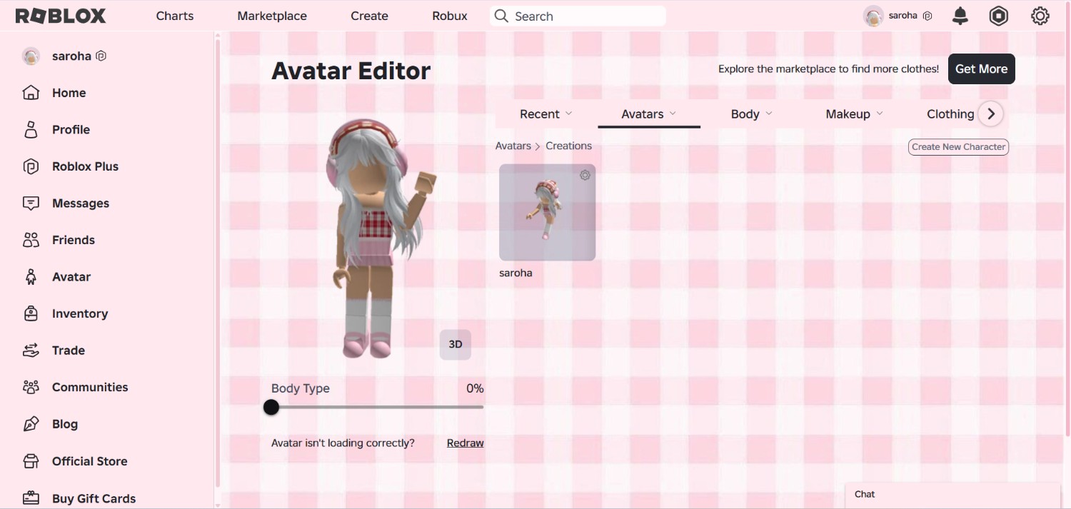 2026 Roblox Pink Gingham Background