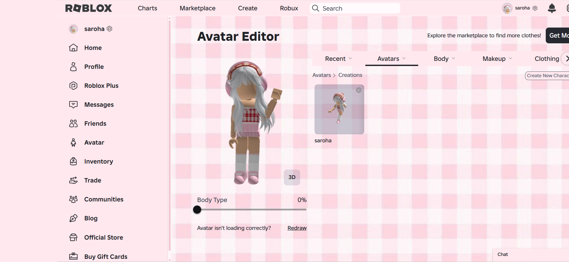 2026 Roblox Pink Gingham Background