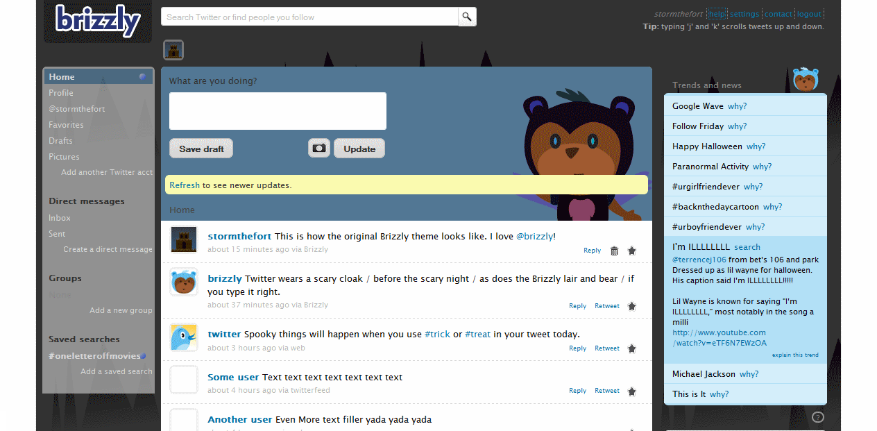 Brizzly.com - Halloween Theme