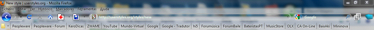 Bookmark just text no icon