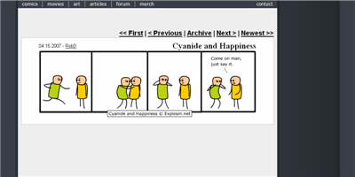 Cyanide & Happiness - just the comic [2008 update]