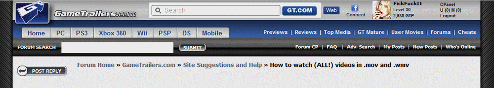 GT Noir - GameTrailers Forums Theme (Fixed)