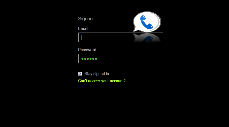 Google Account Sites Login - Grey & Green (Dark)