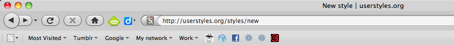 Mac Bookmarks Toolbar favicons only & text folders