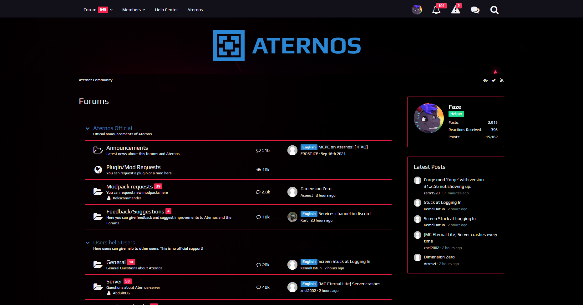 Opera GX Theme - Aternos Forums