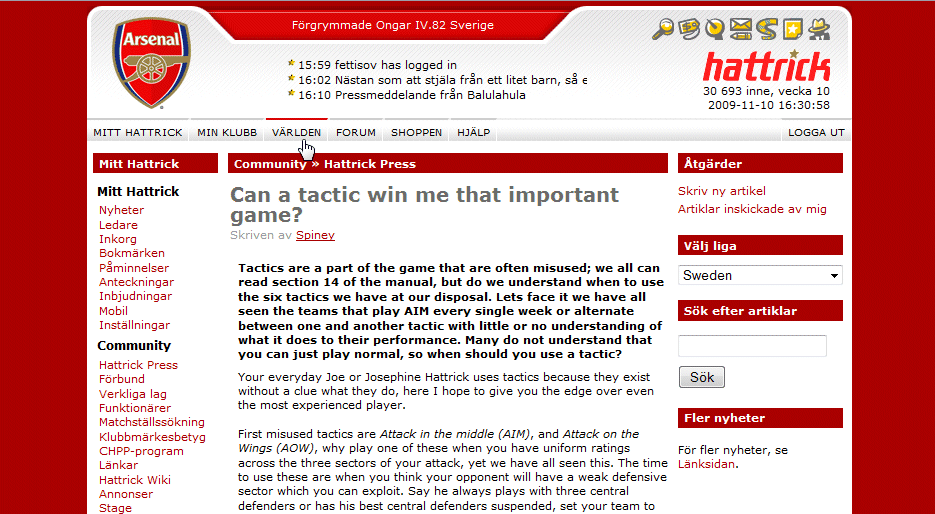 Hattrick - Arsenal 1.1 Wide by Eeemil
