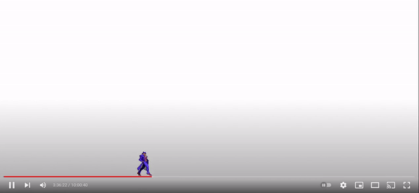 Jotaro Sigma Walks on Youtube Progress Bar