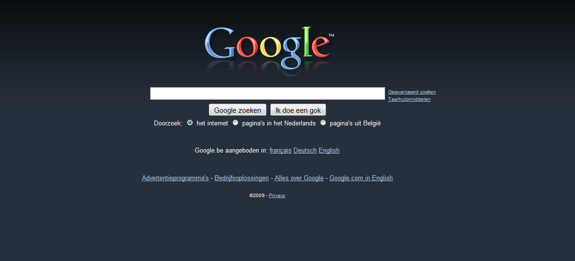 google.be Dark Theme By Solidjeuh