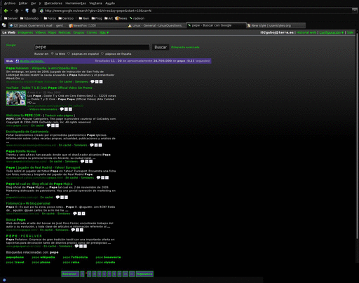 Gentoo-ish Google dark style