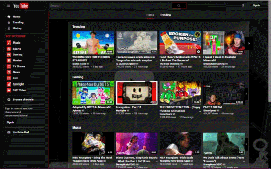 Dark theme (for youtubeclassic2017.ga) by PMK335