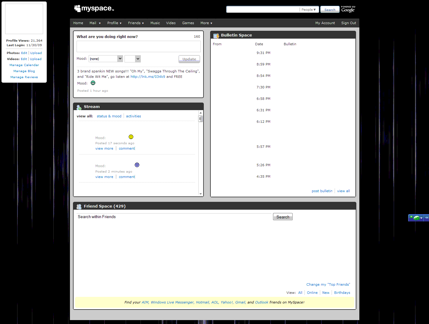 MySpace 1.3 Home Screen [Customized by TrYp MyNe]