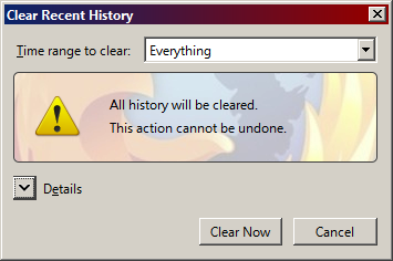 Clear Recent History - Custom Background