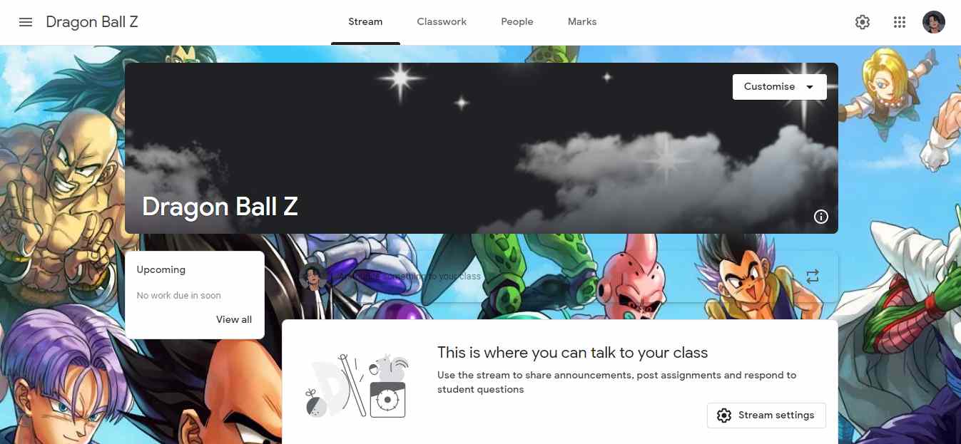 Dragon Ball Google Classroom