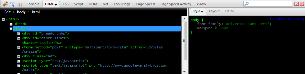 mtness style: firebug