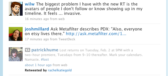 Twitter Retweet De-emphasizer