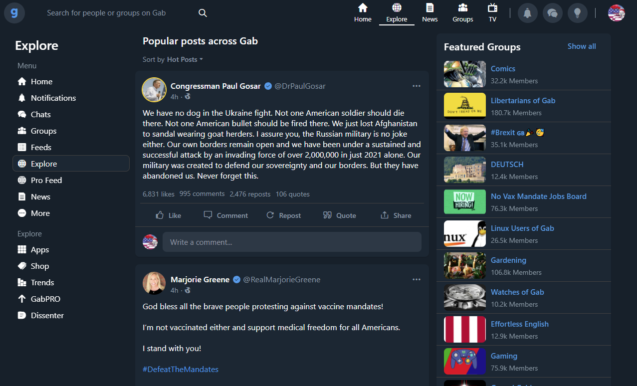 Twitter Dim Theme for Gab
