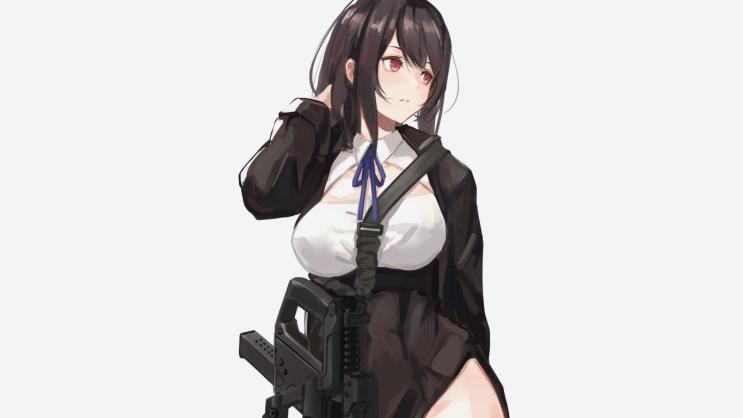 Anime girl w gun