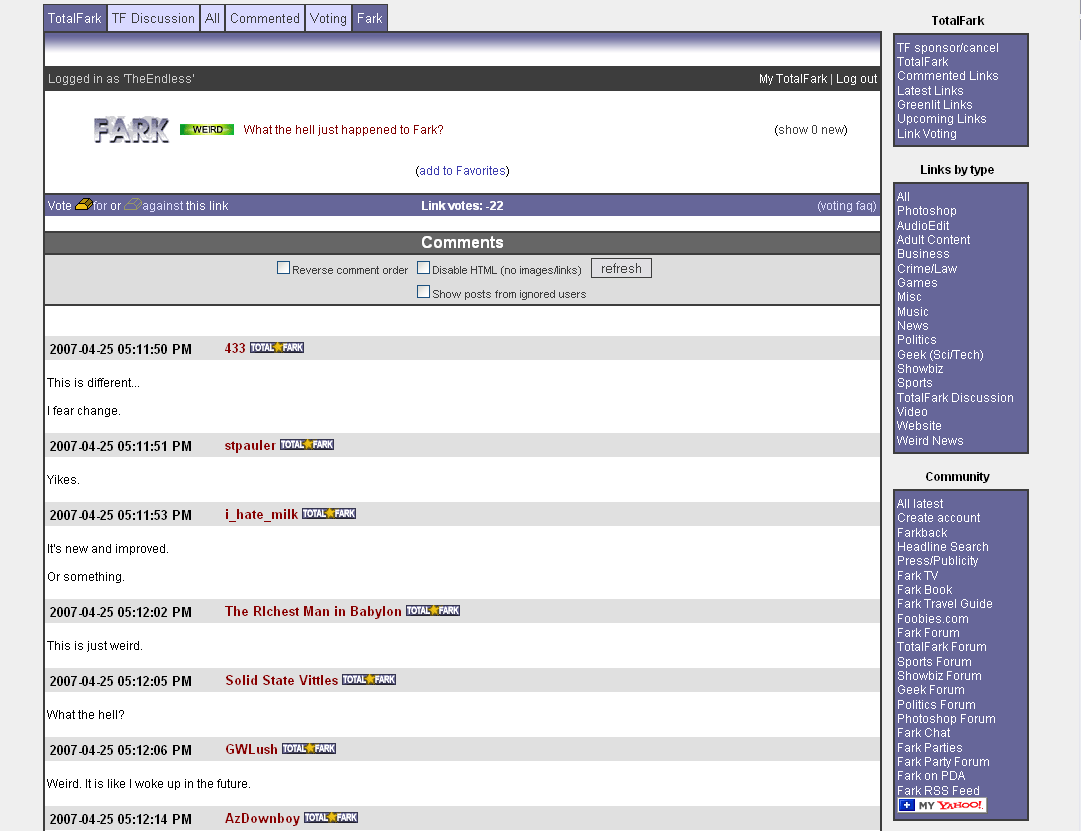 Fark.com Classic Comments
