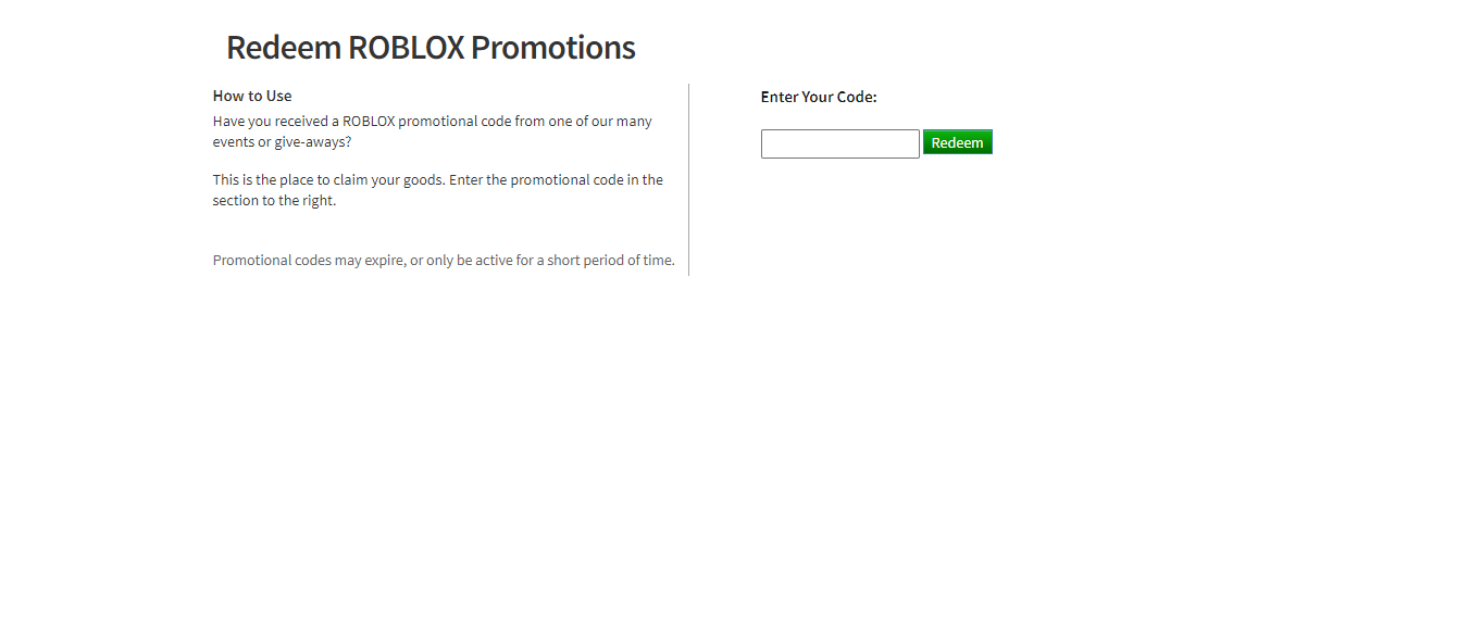 ROBLOX 2016 Promocodes Page Reconstruct. READ DESC