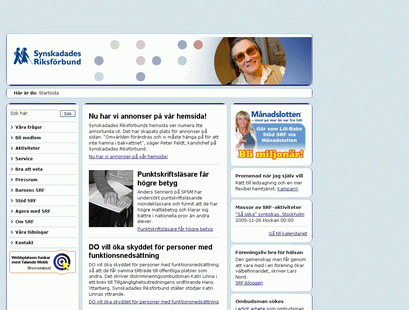 Synskadades Riksförbund www.srf.nu utan annonser