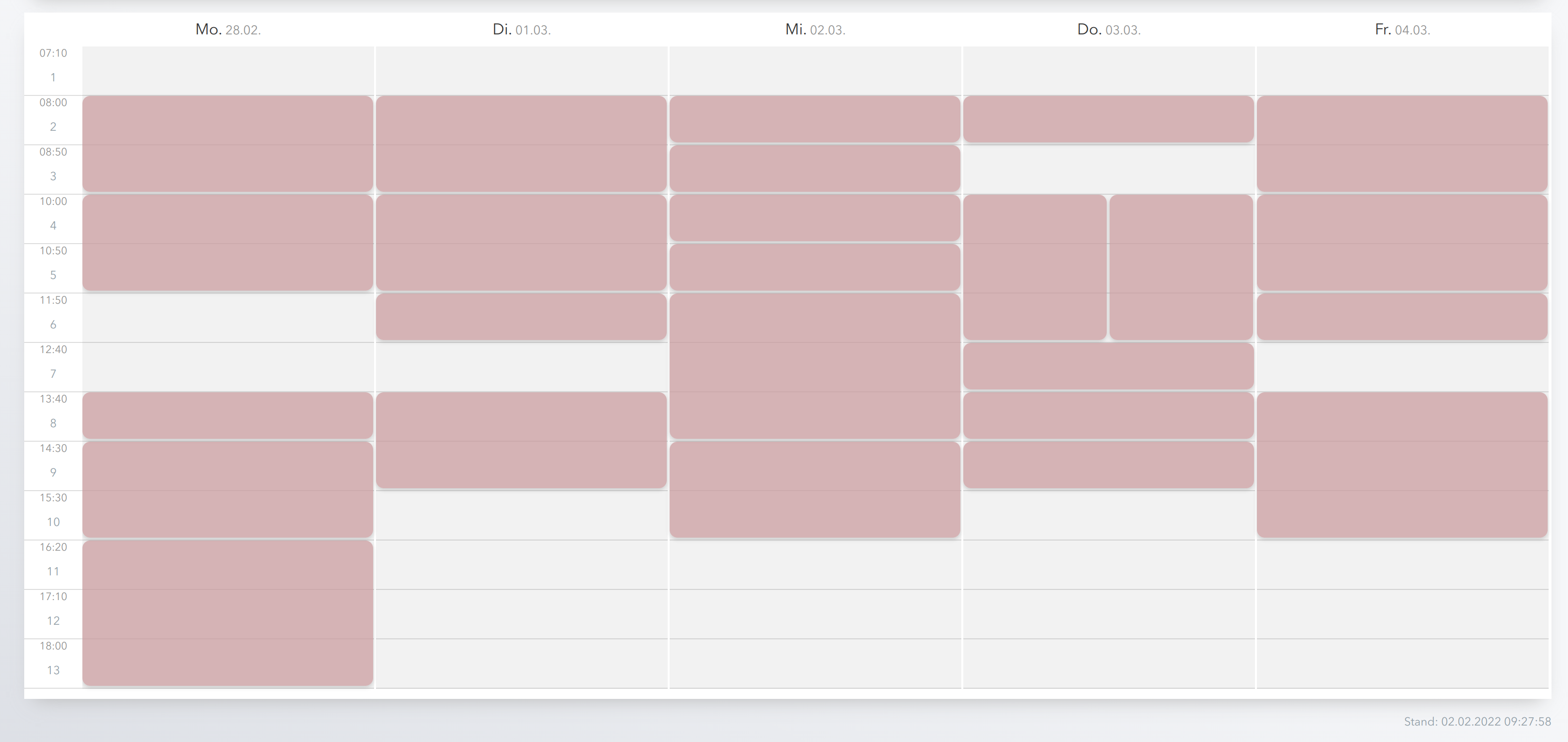 WebUntis round timetable
