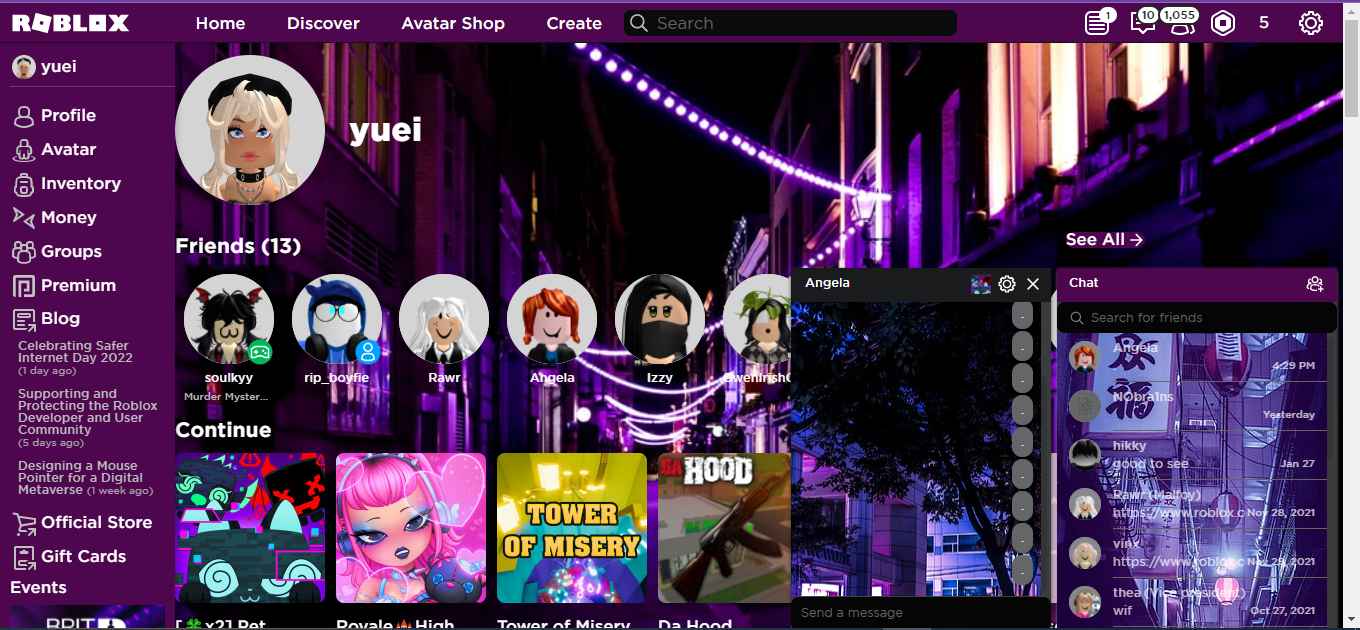Neon violet - ROBLOX THEME