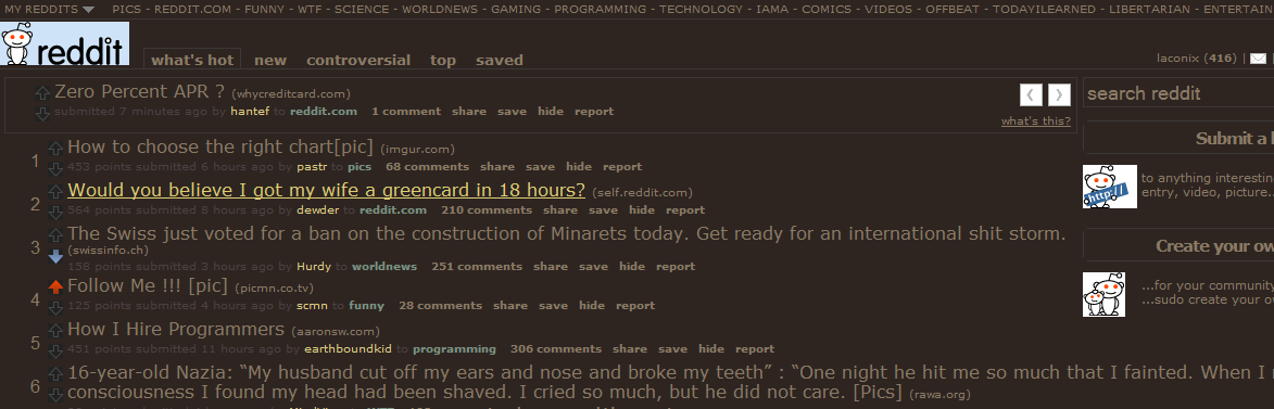 Bespin theme for reddit.com; soothing brown theme