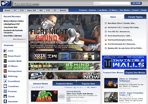 GameTrailers.com - No Ads, No Comments