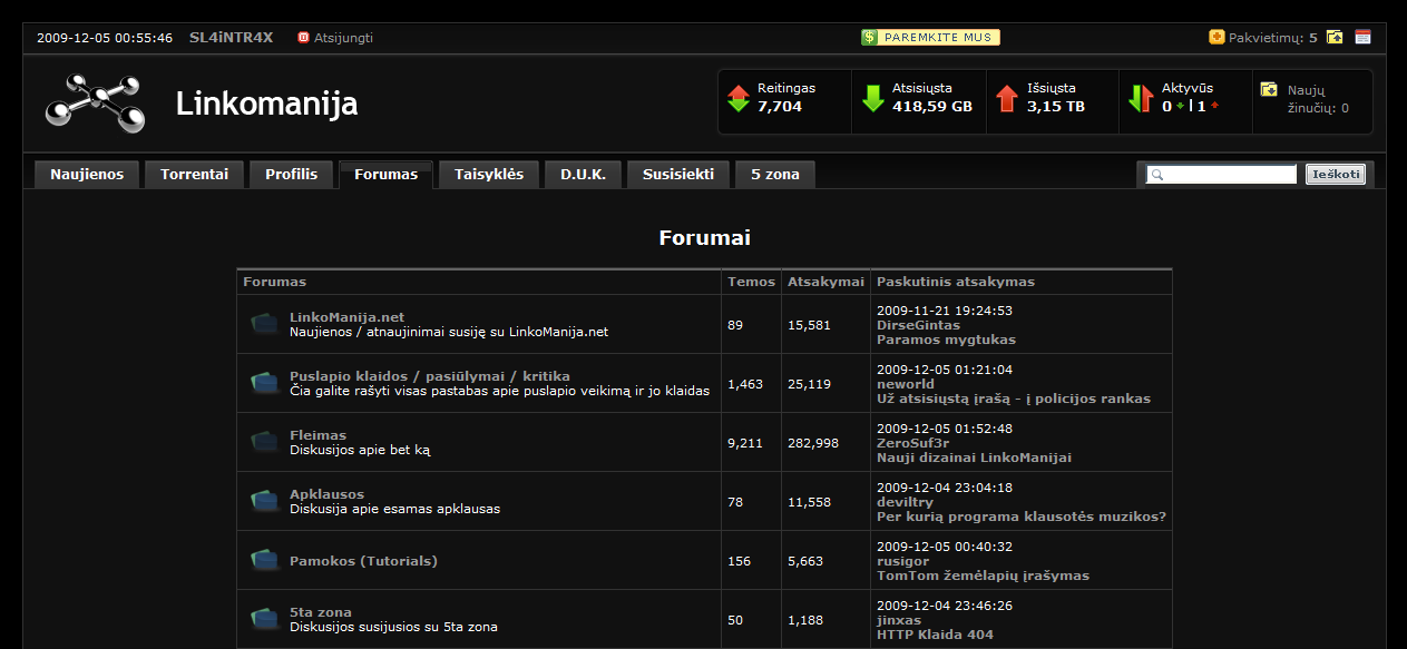 Linkomanija.net Black Theme by SLAiNTRAX