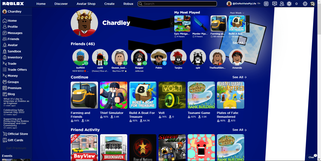 cool gmaing dark blue white and black roblox