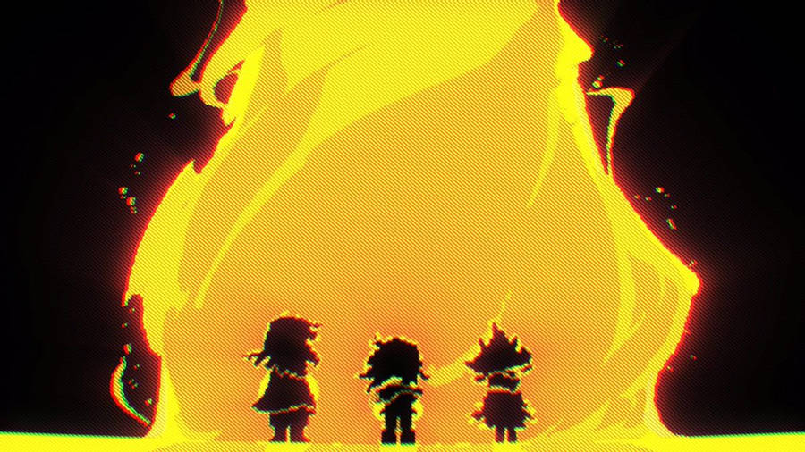 deltarune yellow fire roblox background