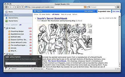 OS X Style Google Reader