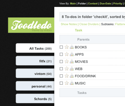 Toodledo Me - by VINTOM.com