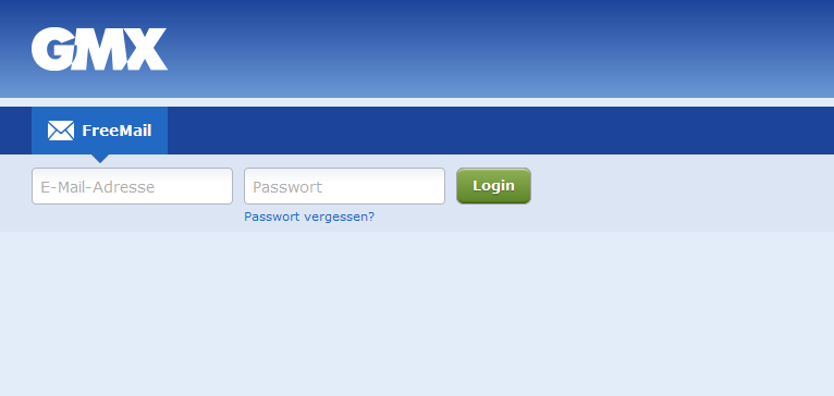 GMX - Login only 2013
