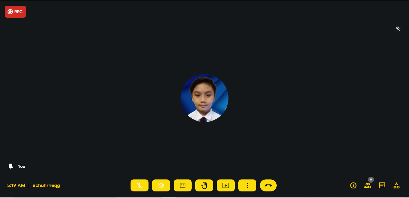 Yellow-Colored Google Meet Theme