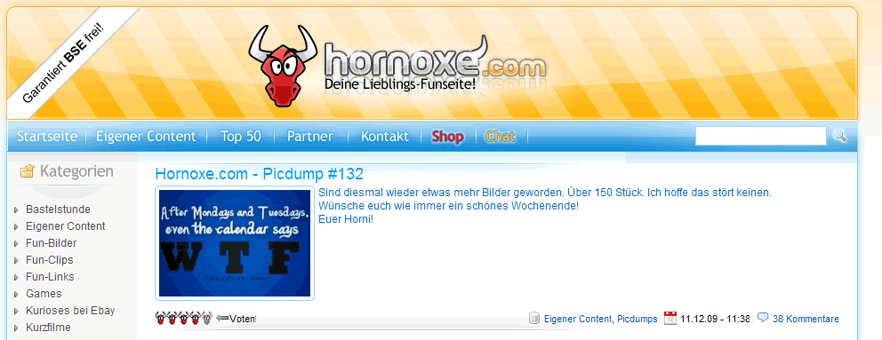 hornoxe.com - no right sidebar