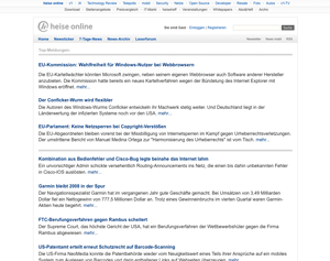 Heise online – Retro (ohne Sidebar)