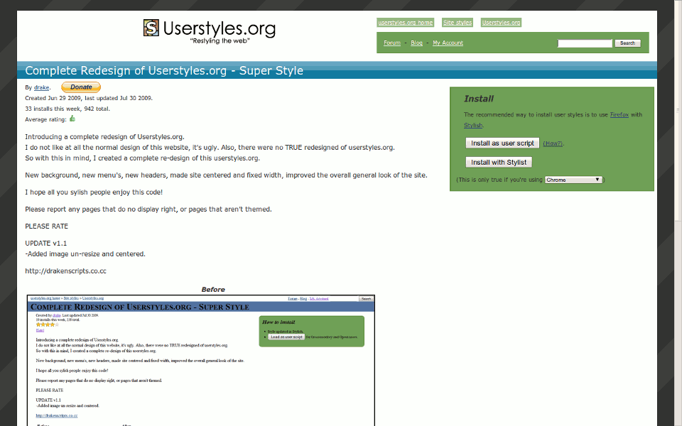 Userstyles.org 'Super Style'